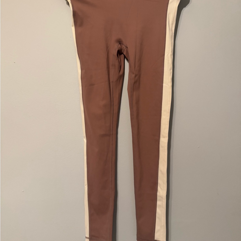Cream and Brown Track Pants with Classic Styling